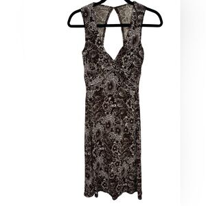 Y2K Preppy Vintage Maurices Sleeveless Brown Floral Dainty Feminine Dress Small